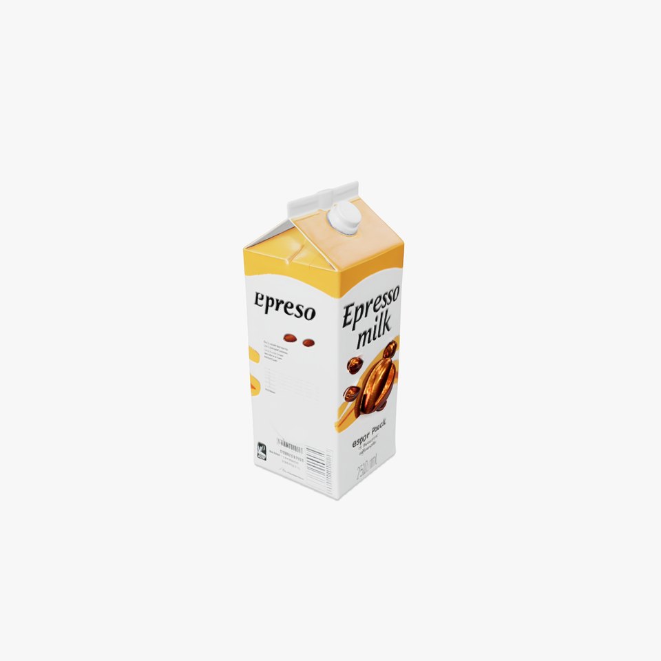 Espresso Milk Tetra Pack 3D model pack